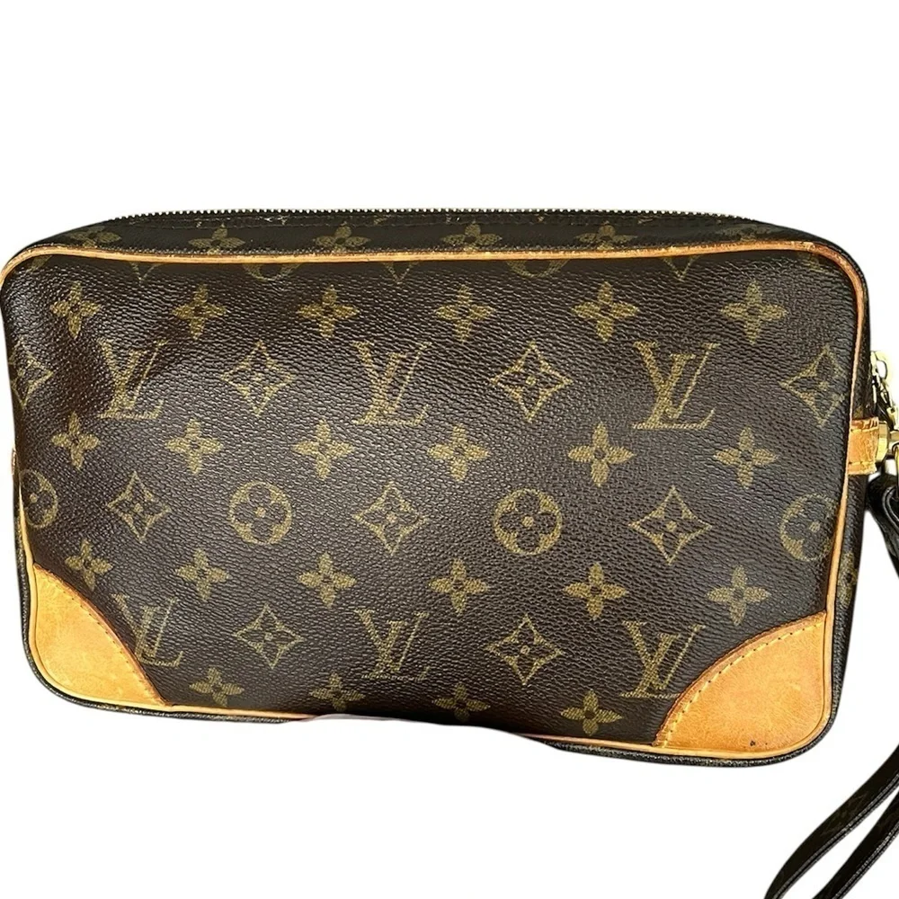Louis Vuitton Marley Wristlet Clutch Monogram PM Dragonne Circa 2002